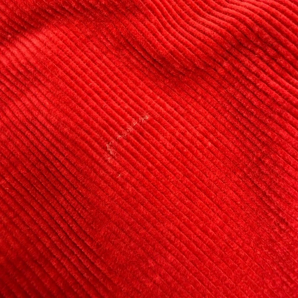 Ralph Lauren Camden Red Corduroy Ruffled Pillow Sham Standard Cotton USA RN16387